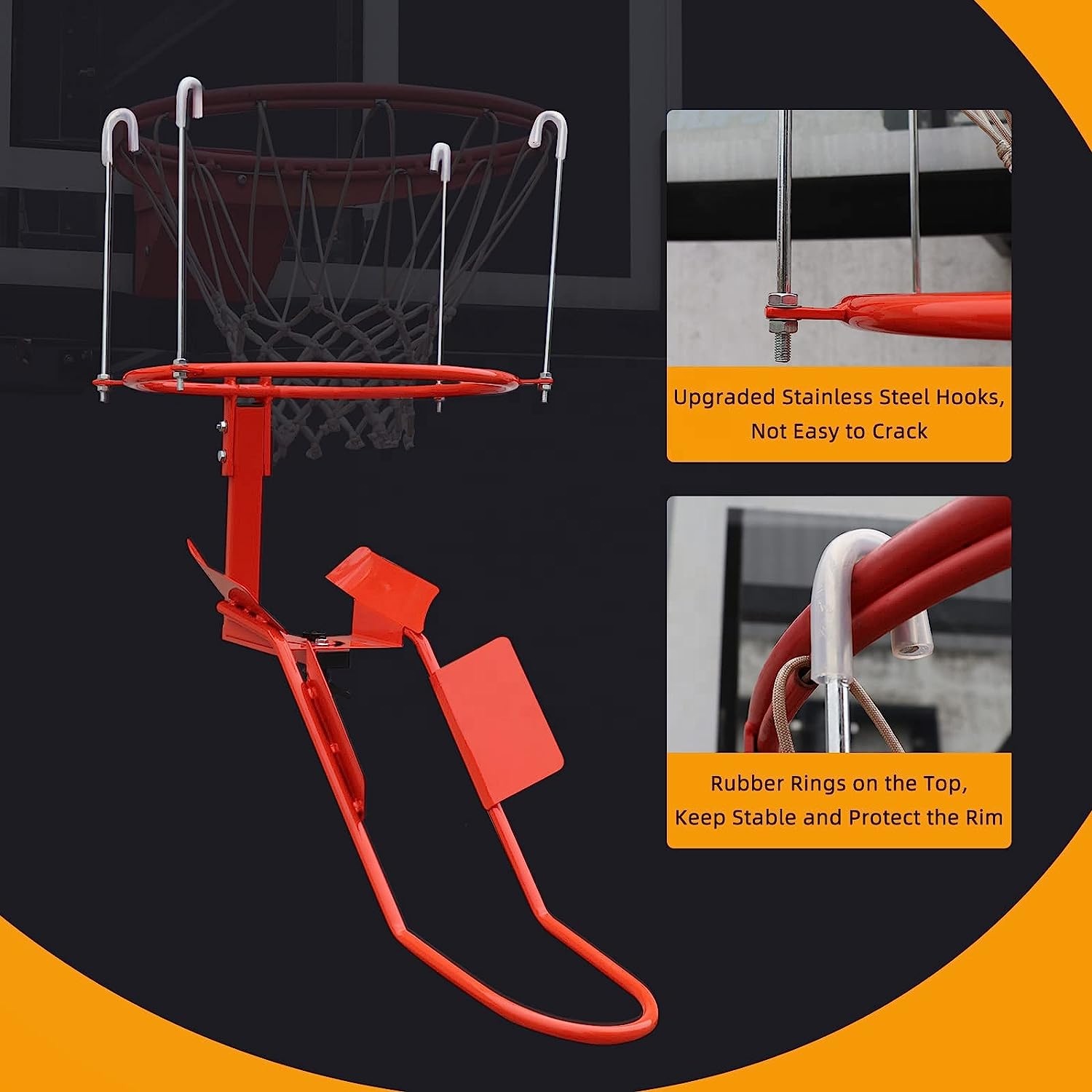 Heavy Equipment Training - Heavy-Duty Steel Basketball Return Attachment Hoop