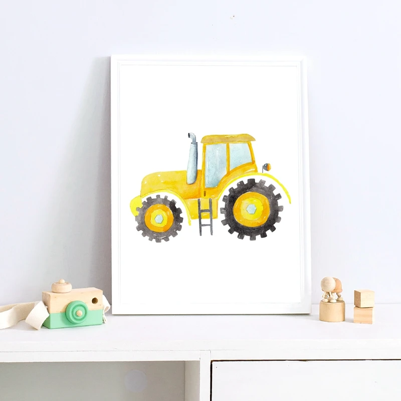 Construction Vehicles Watercol - Heavy Equipment Background ulasan dan harga