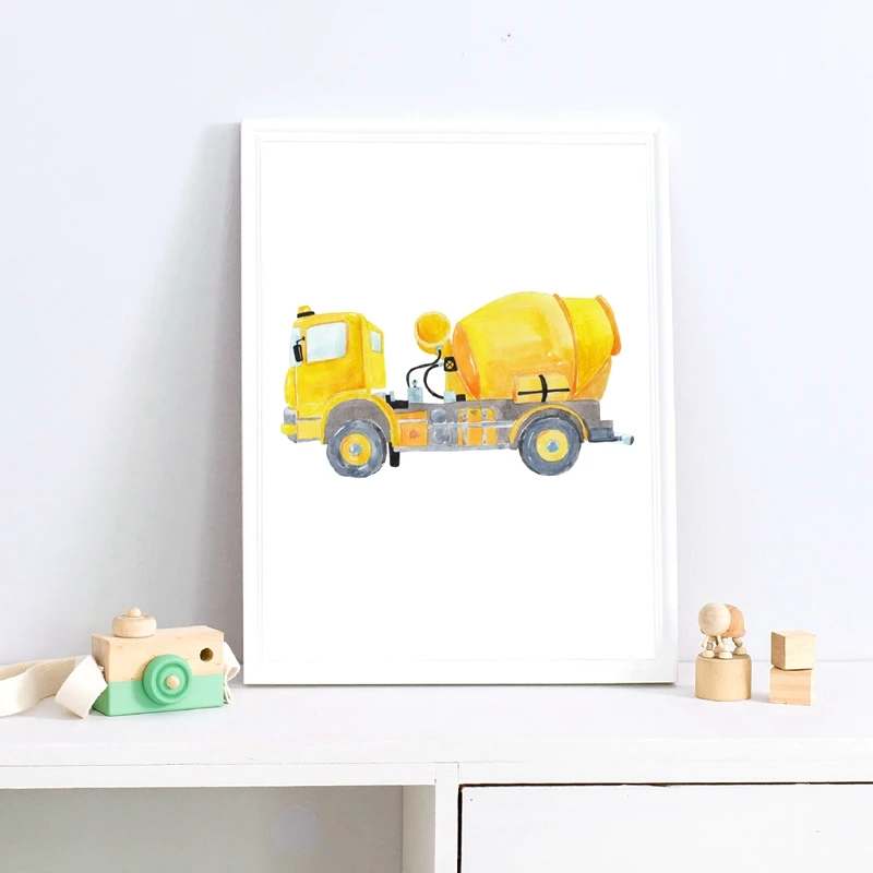 Construction Vehicles Watercol - Heavy Equipment Background ulasan dan harga
