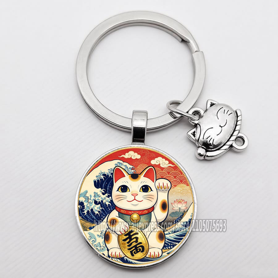 Fashion Lucky Cat Keychain Jap - Heavy Equipment Keychain ulasan dan harga