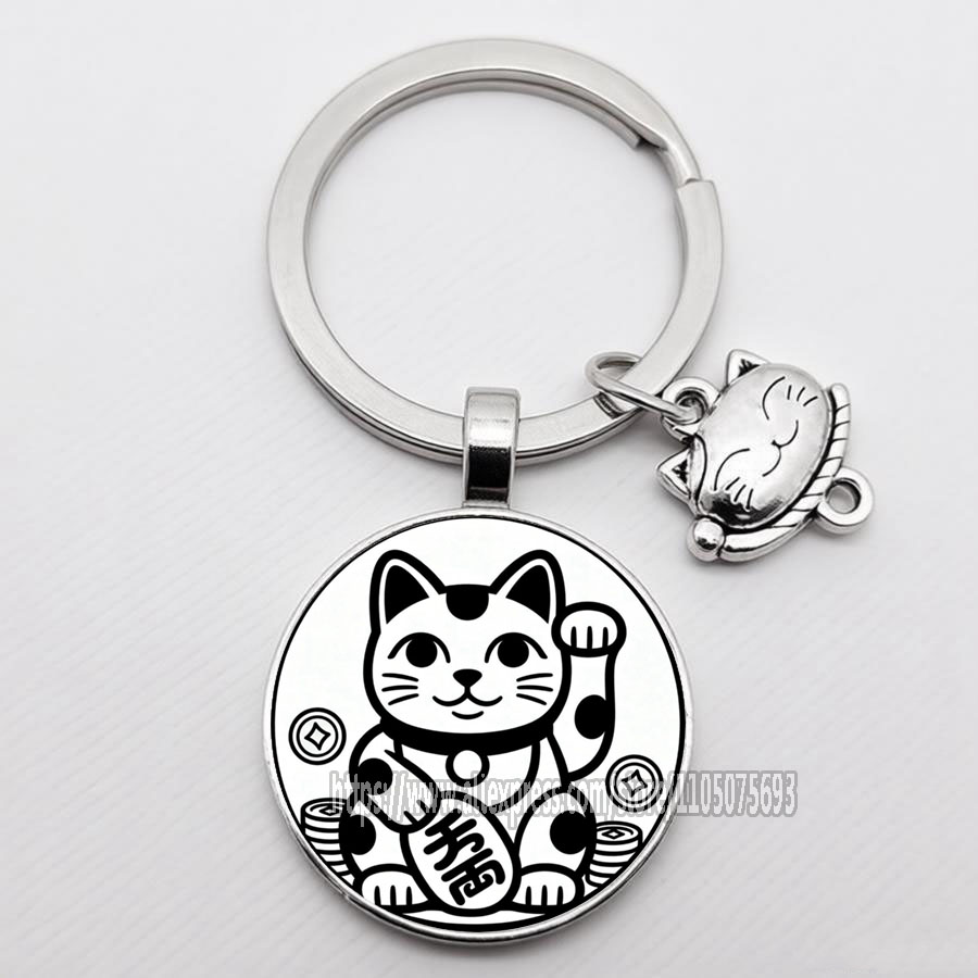 Fashion Lucky Cat Keychain Jap - Heavy Equipment Keychain ulasan dan harga