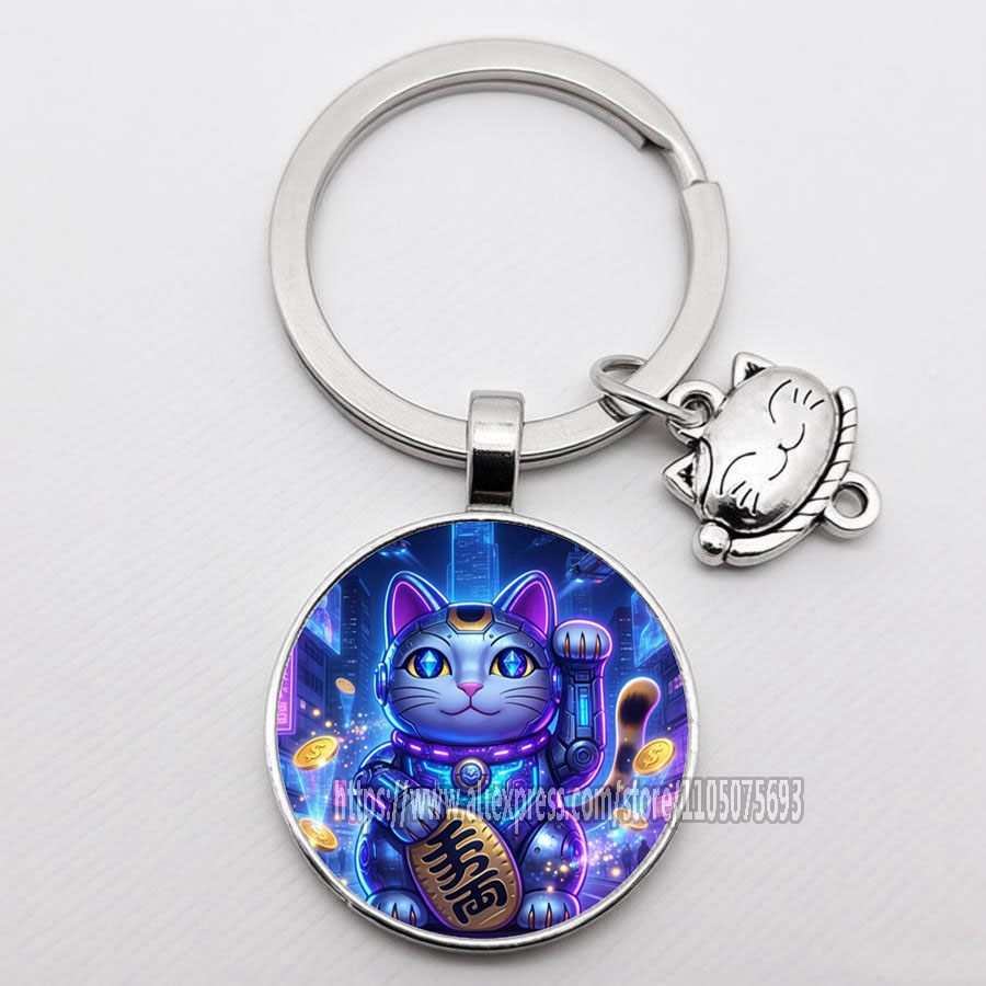 Fashion Lucky Cat Keychain Jap - Heavy Equipment Keychain ulasan dan harga
