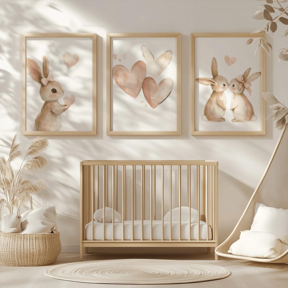 Frameless Rabbit Poster,Girl P - Heavy Equipment Background ulasan dan harga