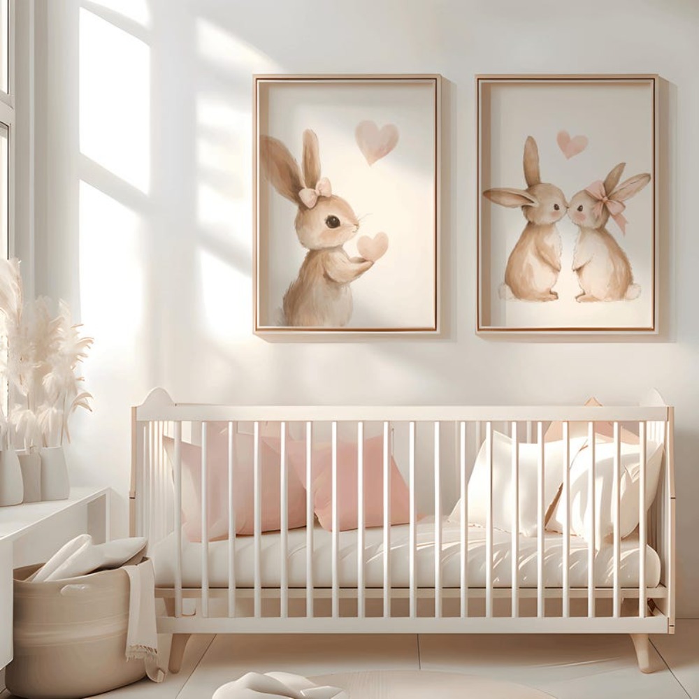 Frameless Rabbit Poster,Girl P - Heavy Equipment Background ulasan dan harga