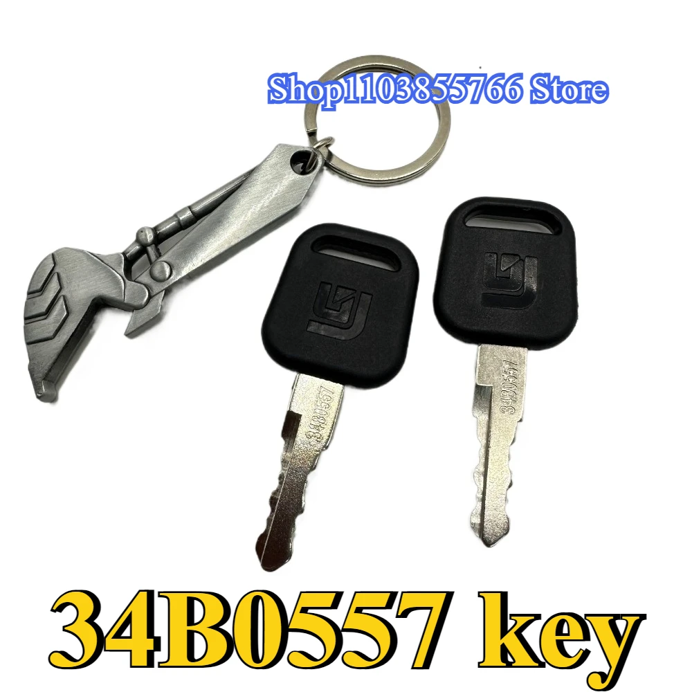 2PCS New 34B0557 Key with Bott - Heavy Equipment Keychain ulasan dan harga