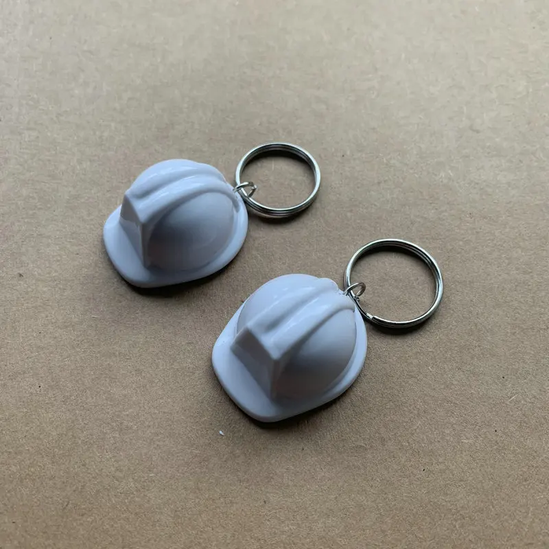 3D safety helmet keychain key  - Heavy Equipment Keychain ulasan dan harga