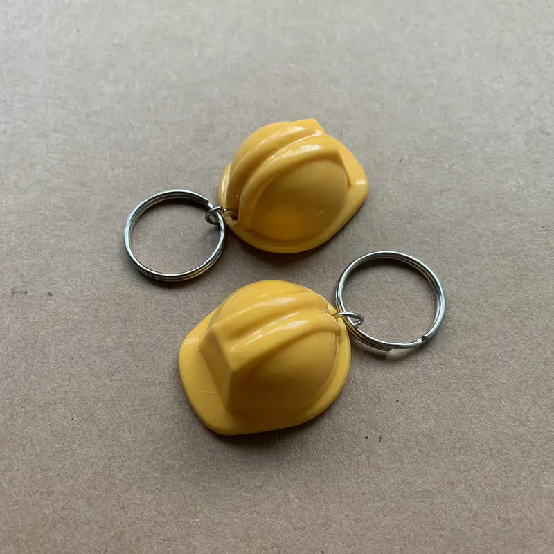 3D safety helmet keychain key  - Heavy Equipment Keychain ulasan dan harga