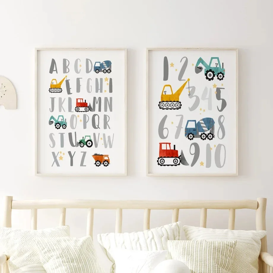 Modern Nordic Style Canvas Pri - Heavy Equipment Background ulasan dan harga
