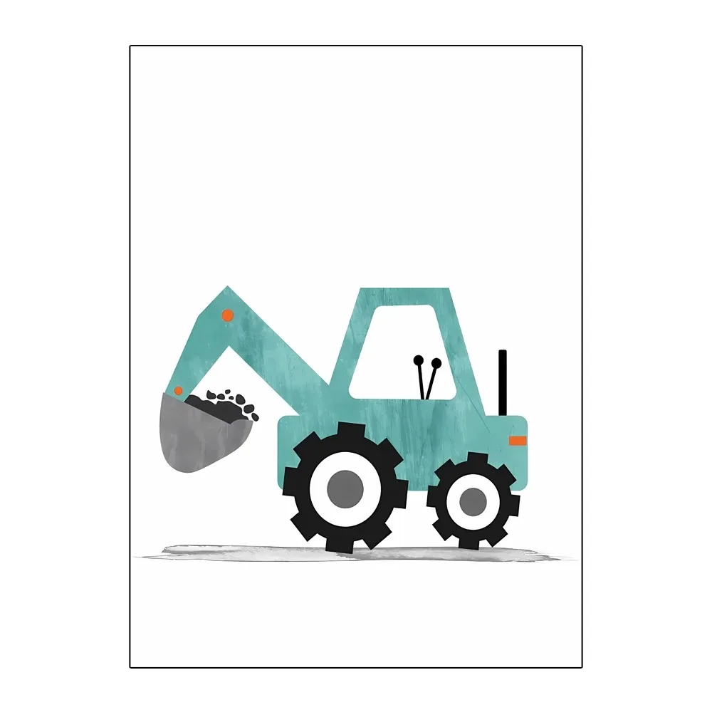 Modern Nordic Style Canvas Pri - Heavy Equipment Background ulasan dan harga