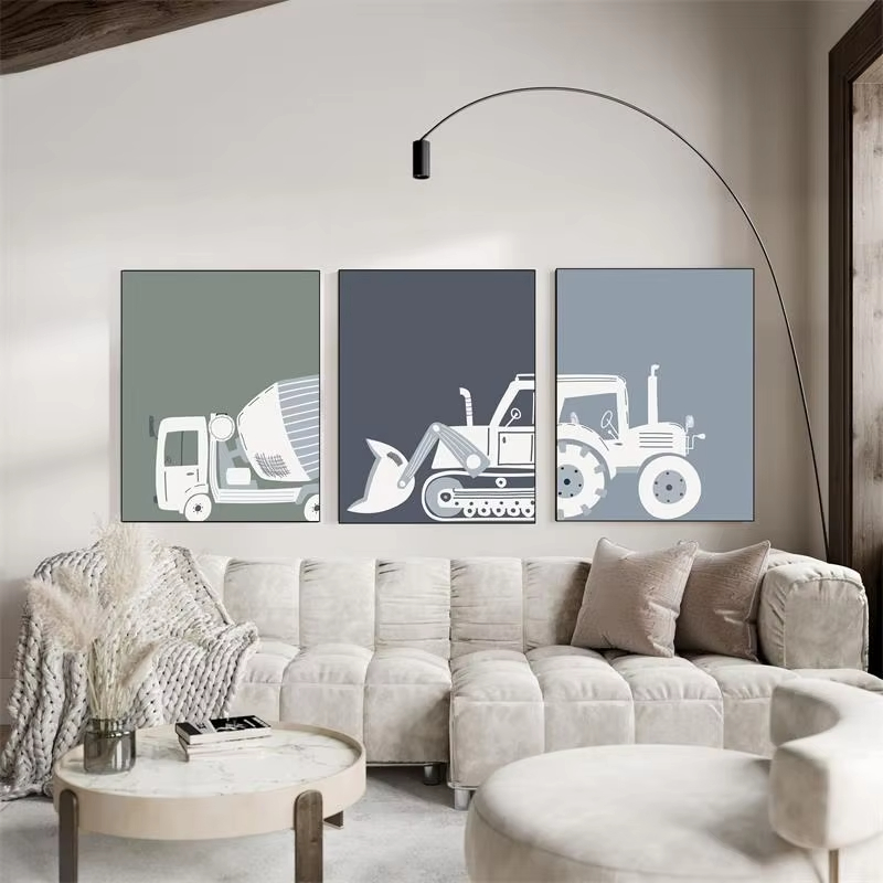 Modern Cartoon Construction Ve - Heavy Equipment Background ulasan dan harga