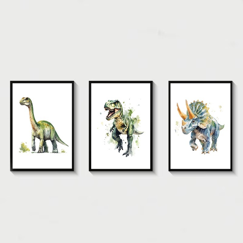 Watercolour Dinosaur Nursery T - Heavy Equipment Background ulasan dan harga
