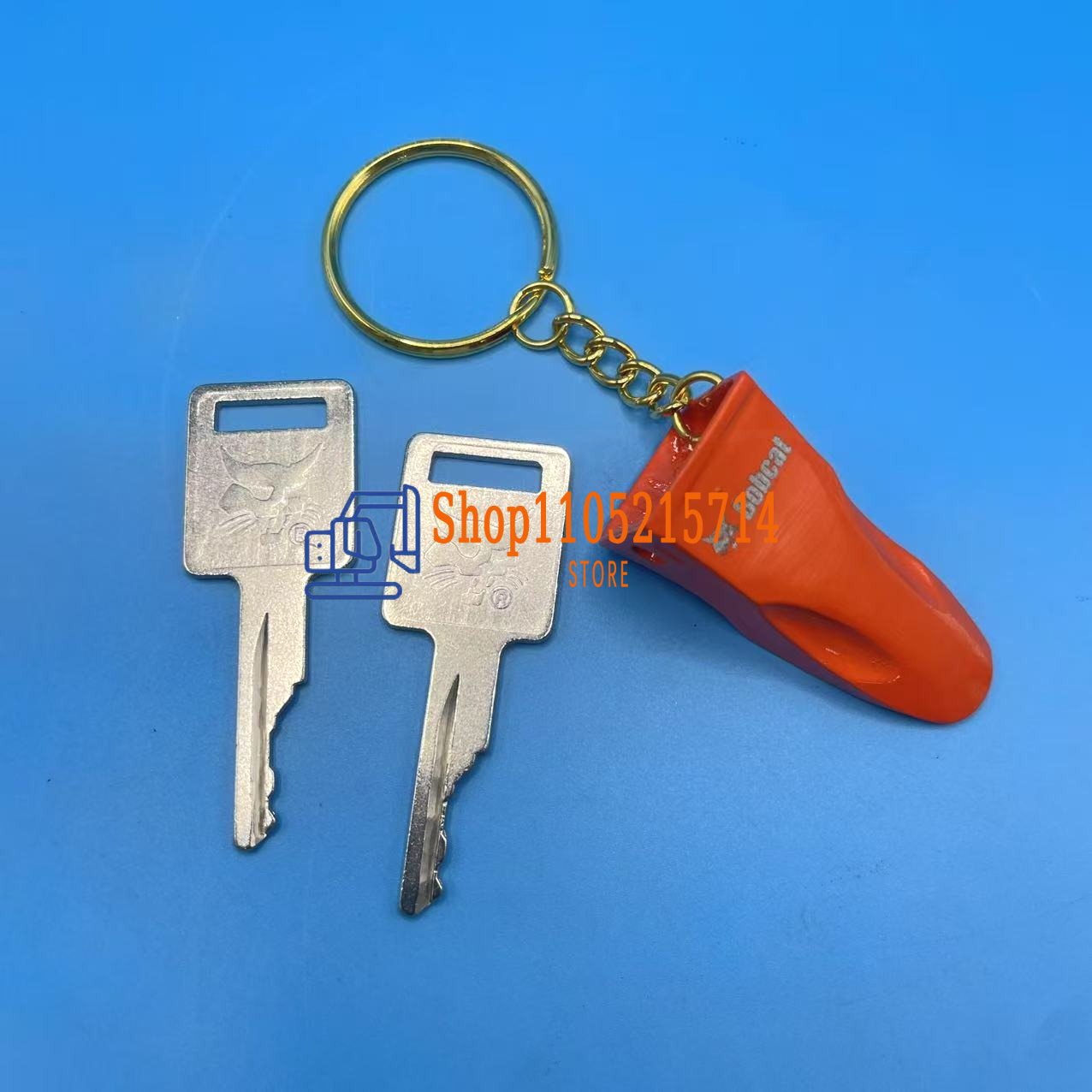 2pcs D250 Ignition Keys 669324 - Heavy Equipment Keychain ulasan dan harga